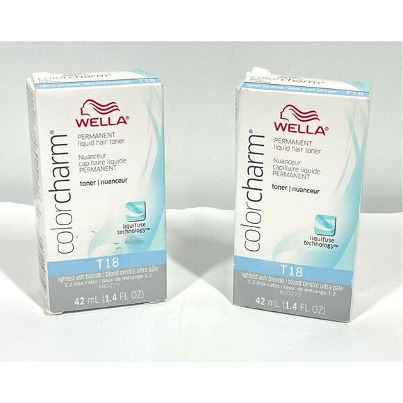 Wella Color Charm Toner T18 Lightest Ash Blonde Set of 2 New in Box - Picture 1 of 5